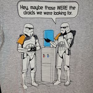 Star Wars Graphic SS Tee Grey Maybe Those Were the Droids - Size Medium